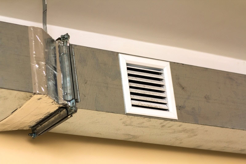 Leaky Ducts in your home representing what poor indoor air quality can look like.