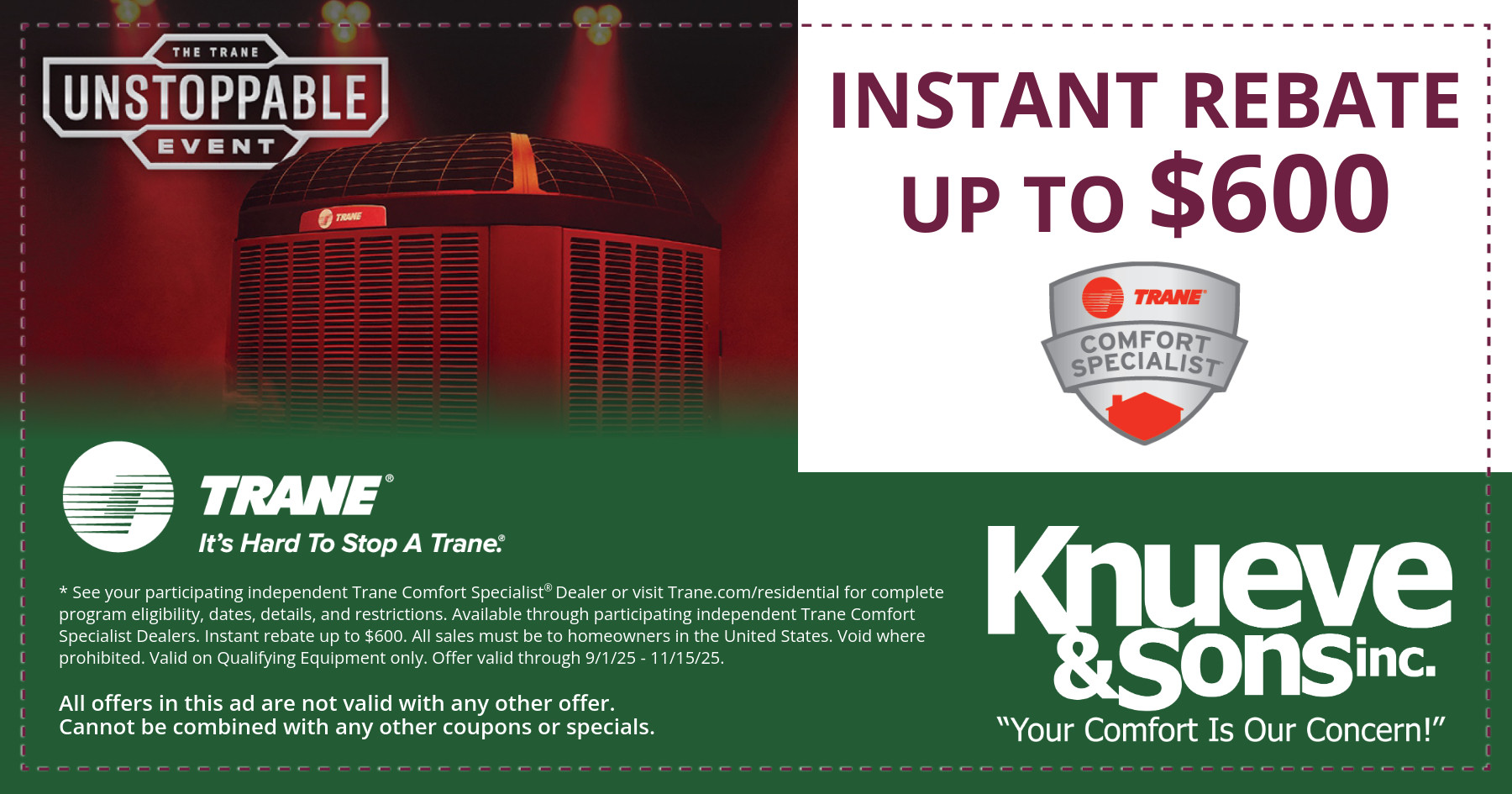 Instant Rebate Up to $600.