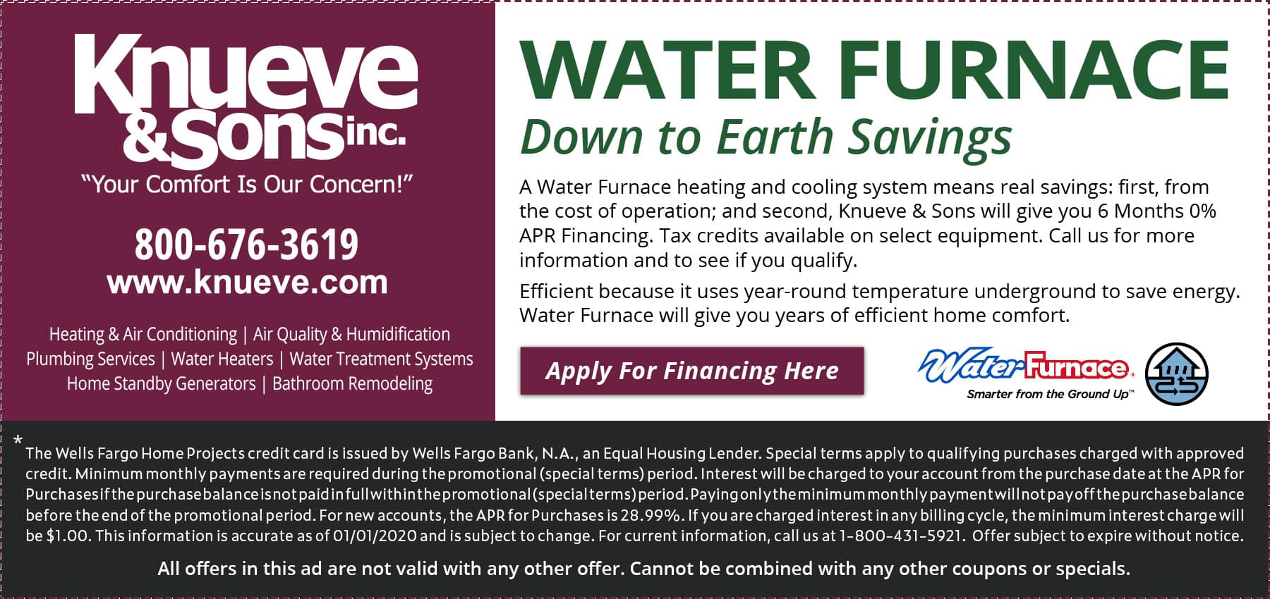 Water Furnace heating and cooling system.